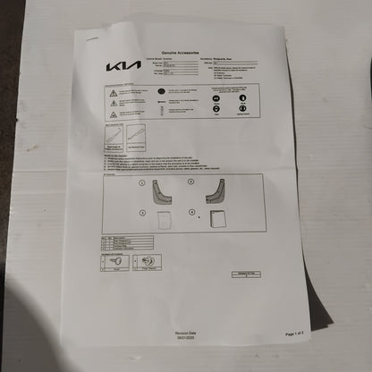 Genuine Kia Rr Mud Guard Kit | P2F46AK700