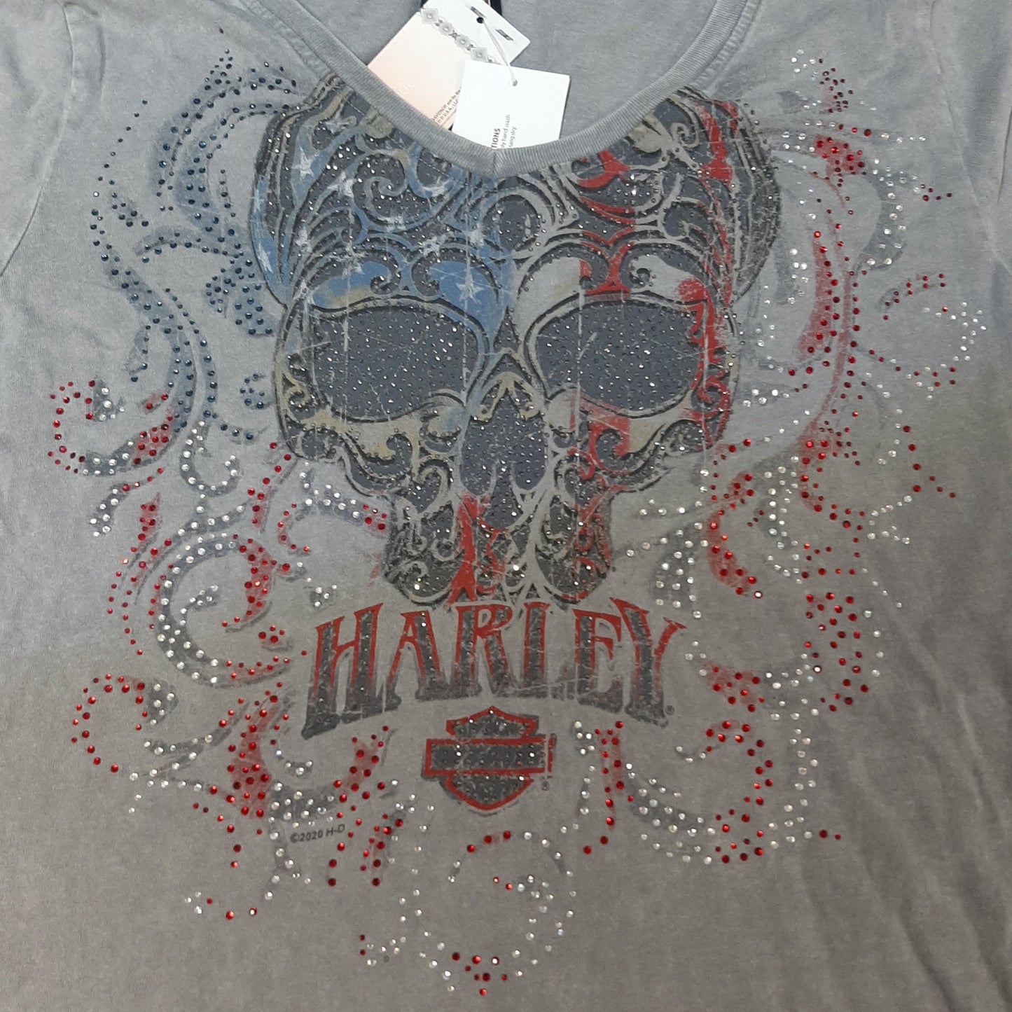 Genuine Harley Davidson Small Skullsalute Robin Hood Womens Tshirt | R0036093