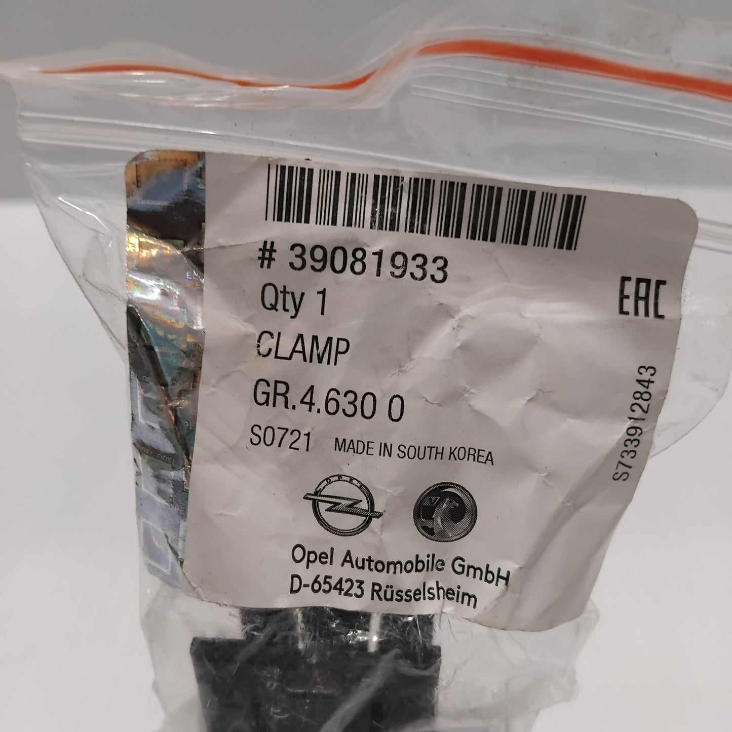 Genuine Vauxhall Securing Clip | 39081933