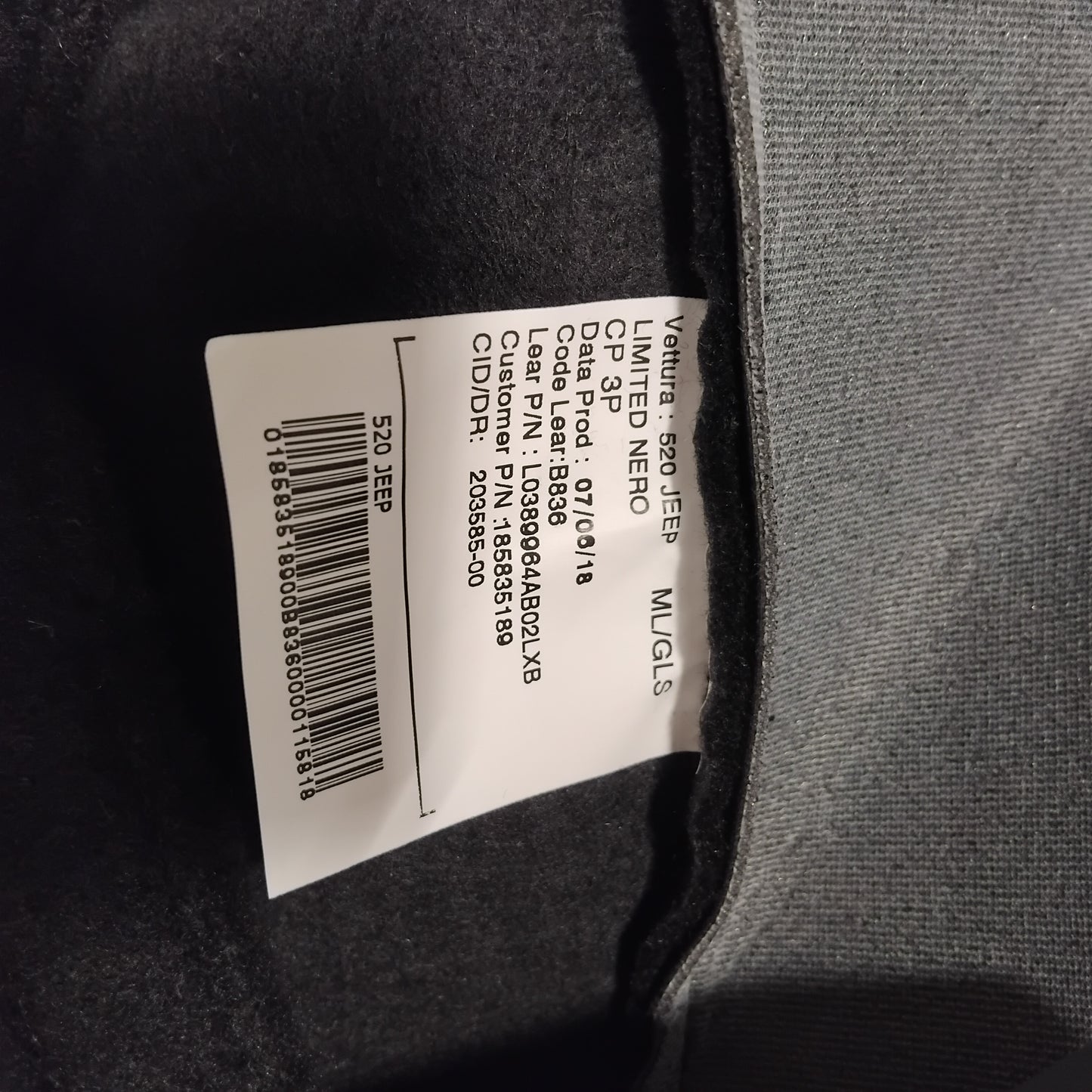 Genuine Fiat Cushion Cover | 185835189