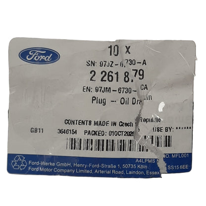 Genuine Ford Plug - Oil Drain | 2261879
