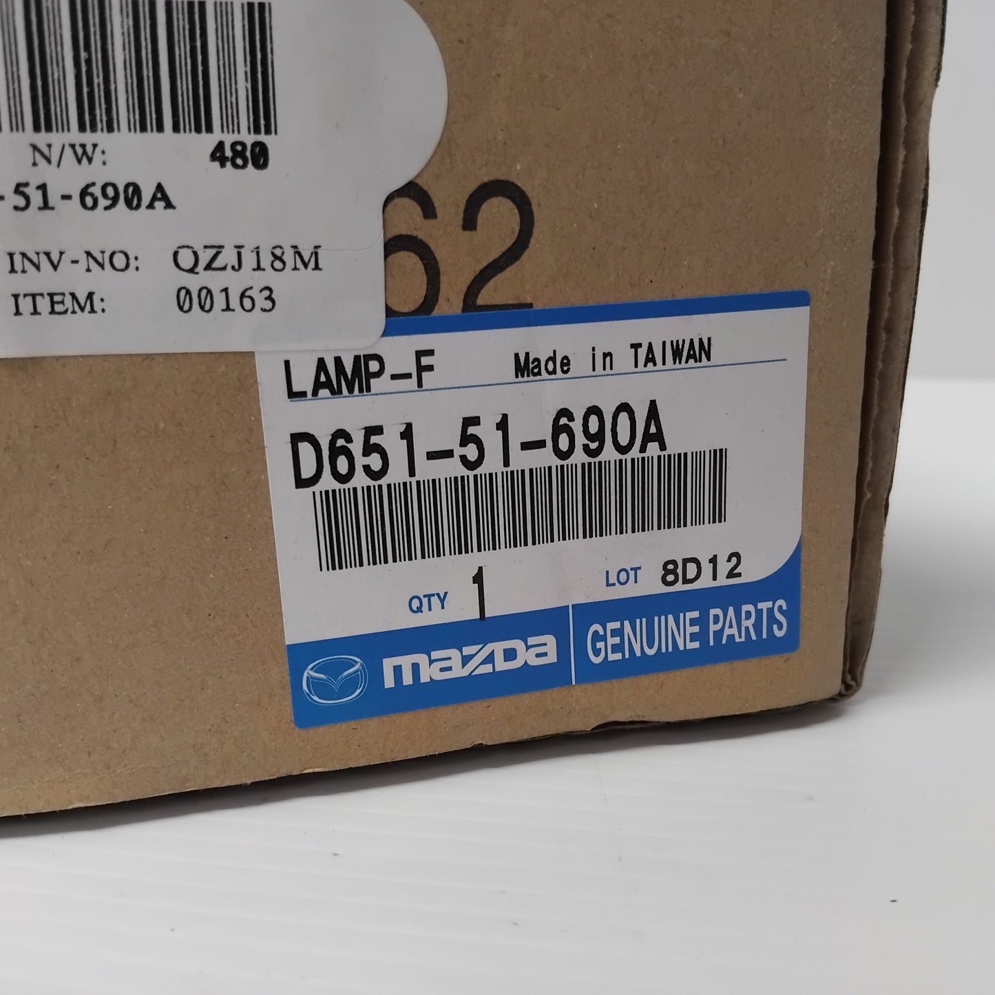 Genuine Mazda Lamp(L),F.Fog | D65151690A