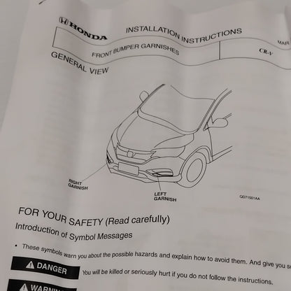 Genuine Fog Light Garnishes - Honda Cr-V 2015-2018 | 08F23T0A600