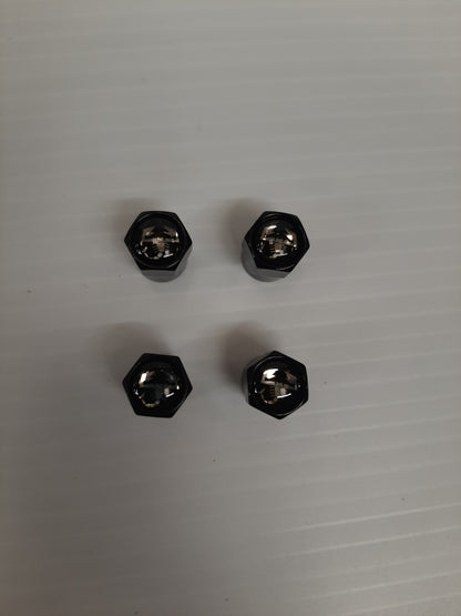 Abarth Black Valve Caps | TMC166
