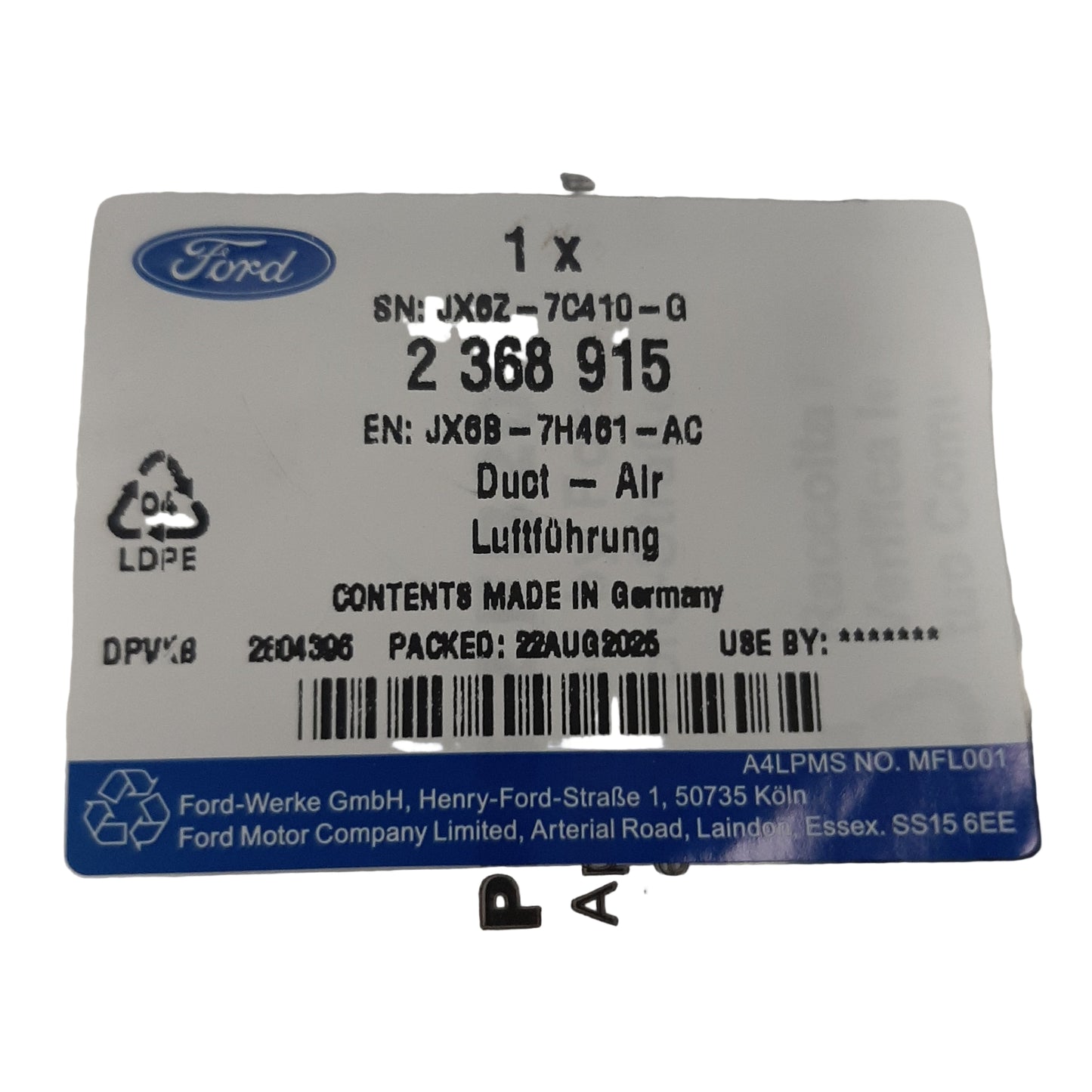 Genuine Ford Duct - Air | 2368915