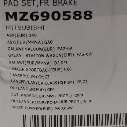 Genuine Mitsubishi Brake Pad Set,Fr | MZ690588
