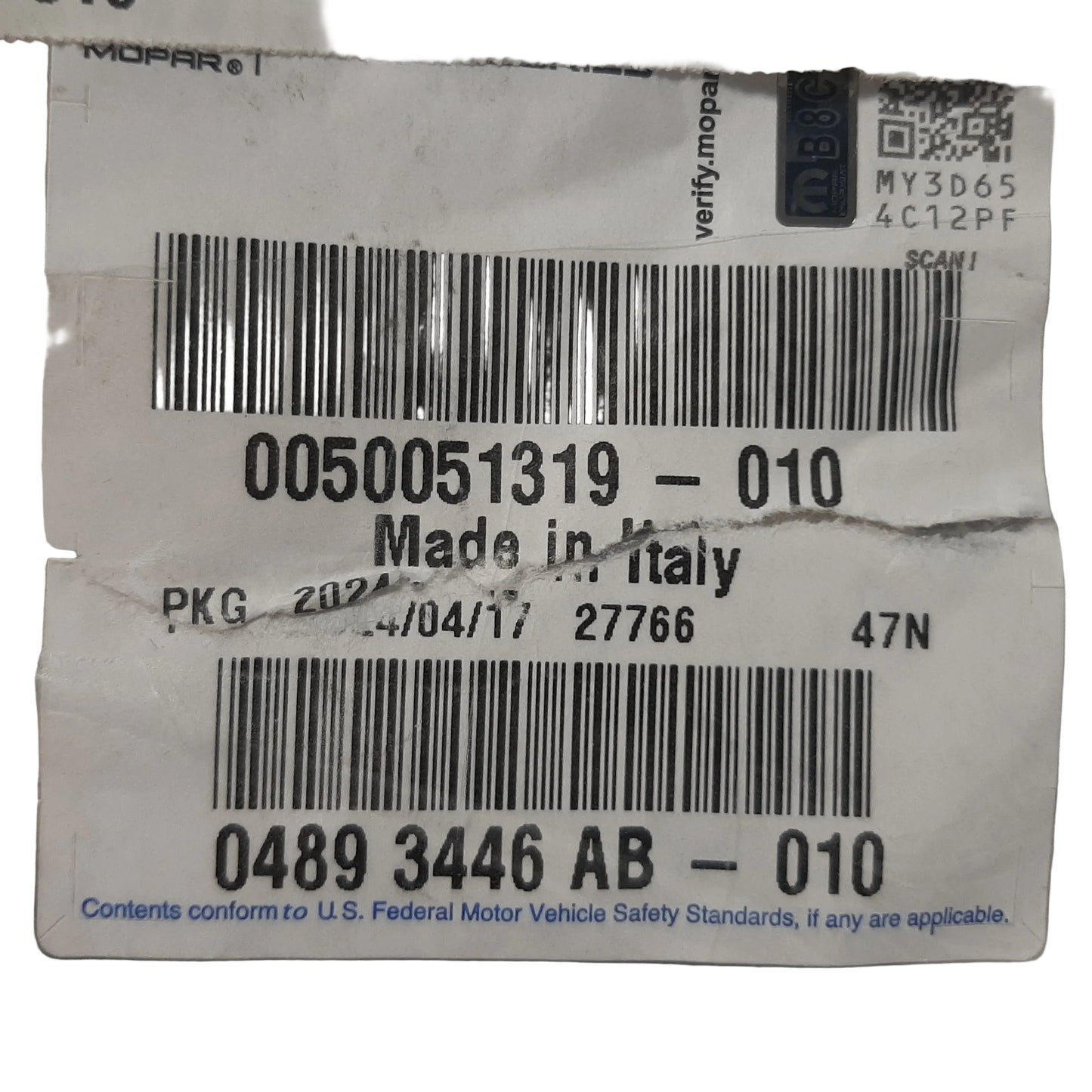 Genuine Fiat Sealing Gasket | 50051319