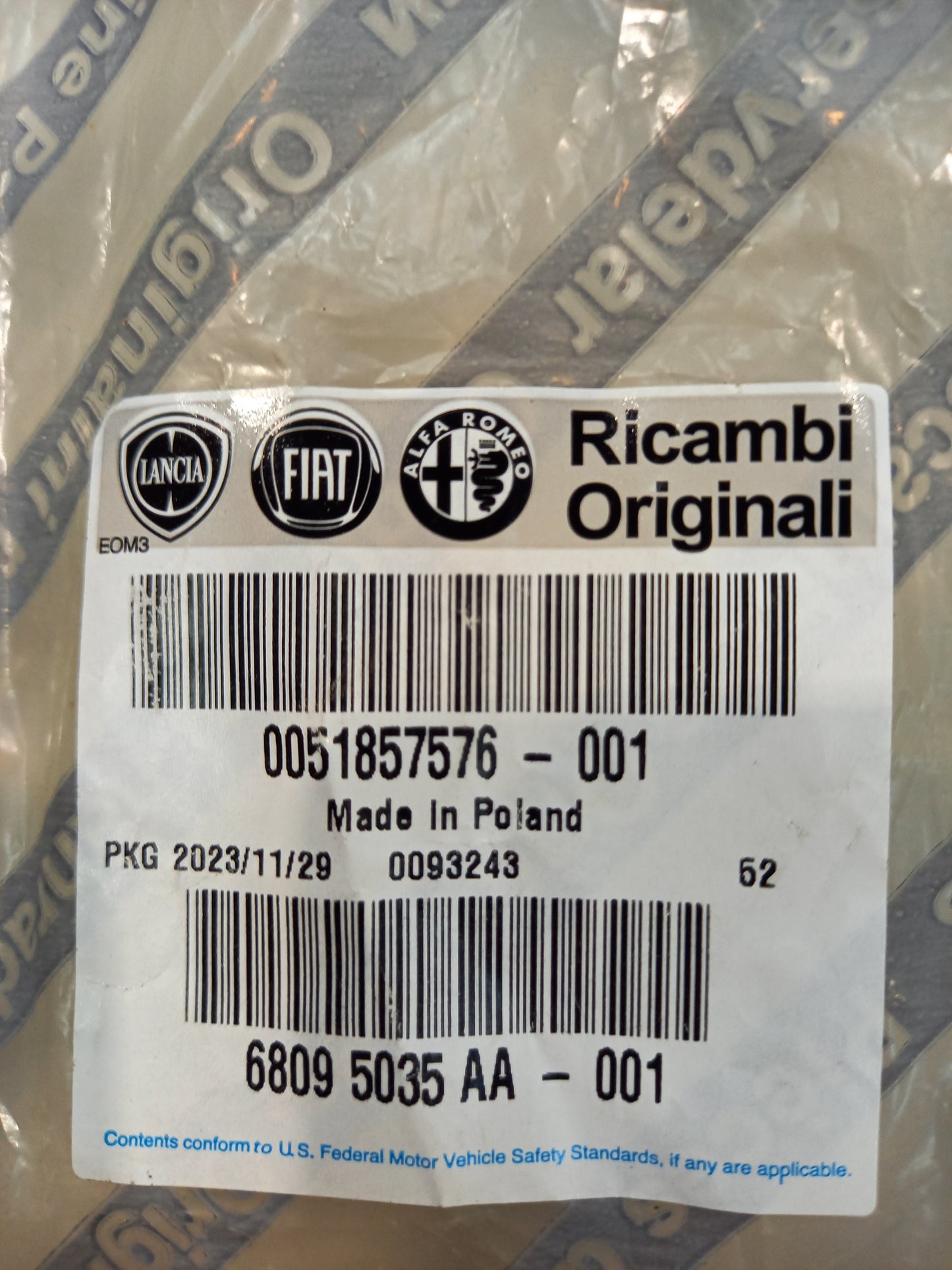 Genuine Fiat Plate | 51857576