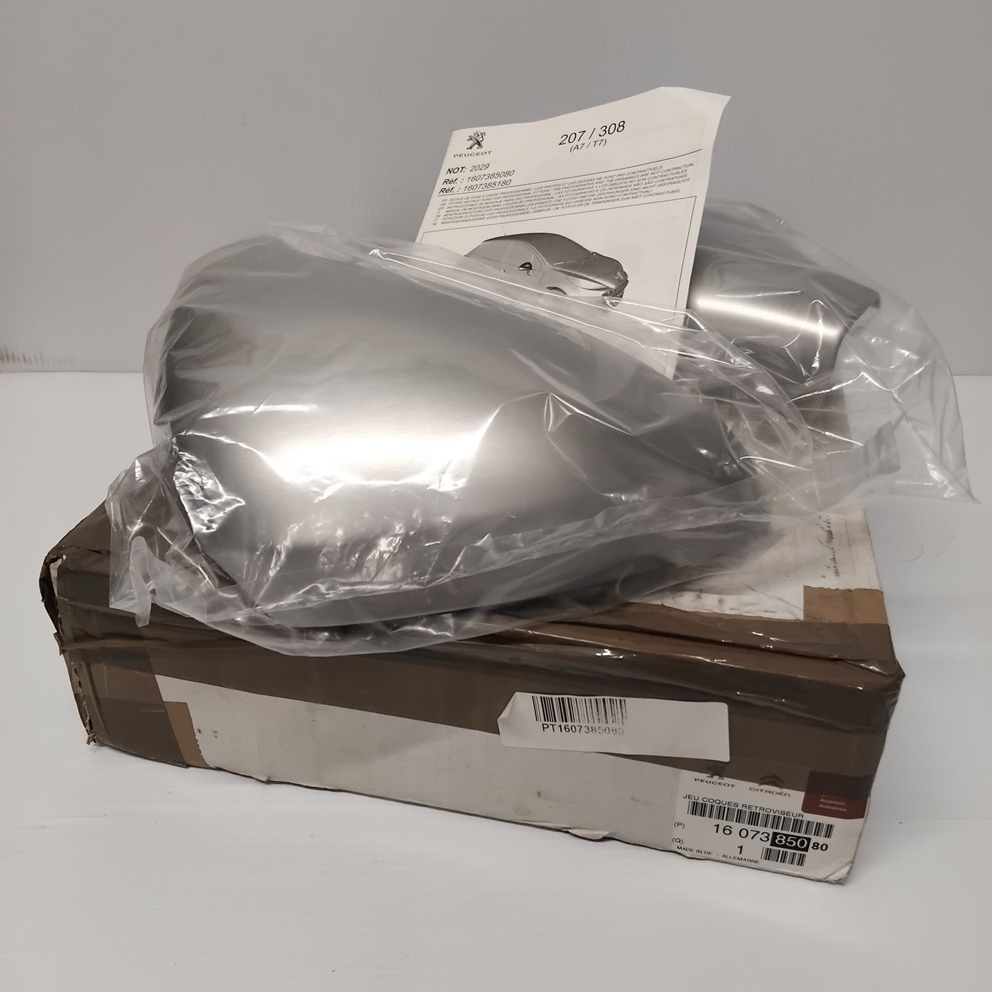 Exterior Rear View Mirrors Protection Shells - Peugeot 207 2006-2014 | 1607385080