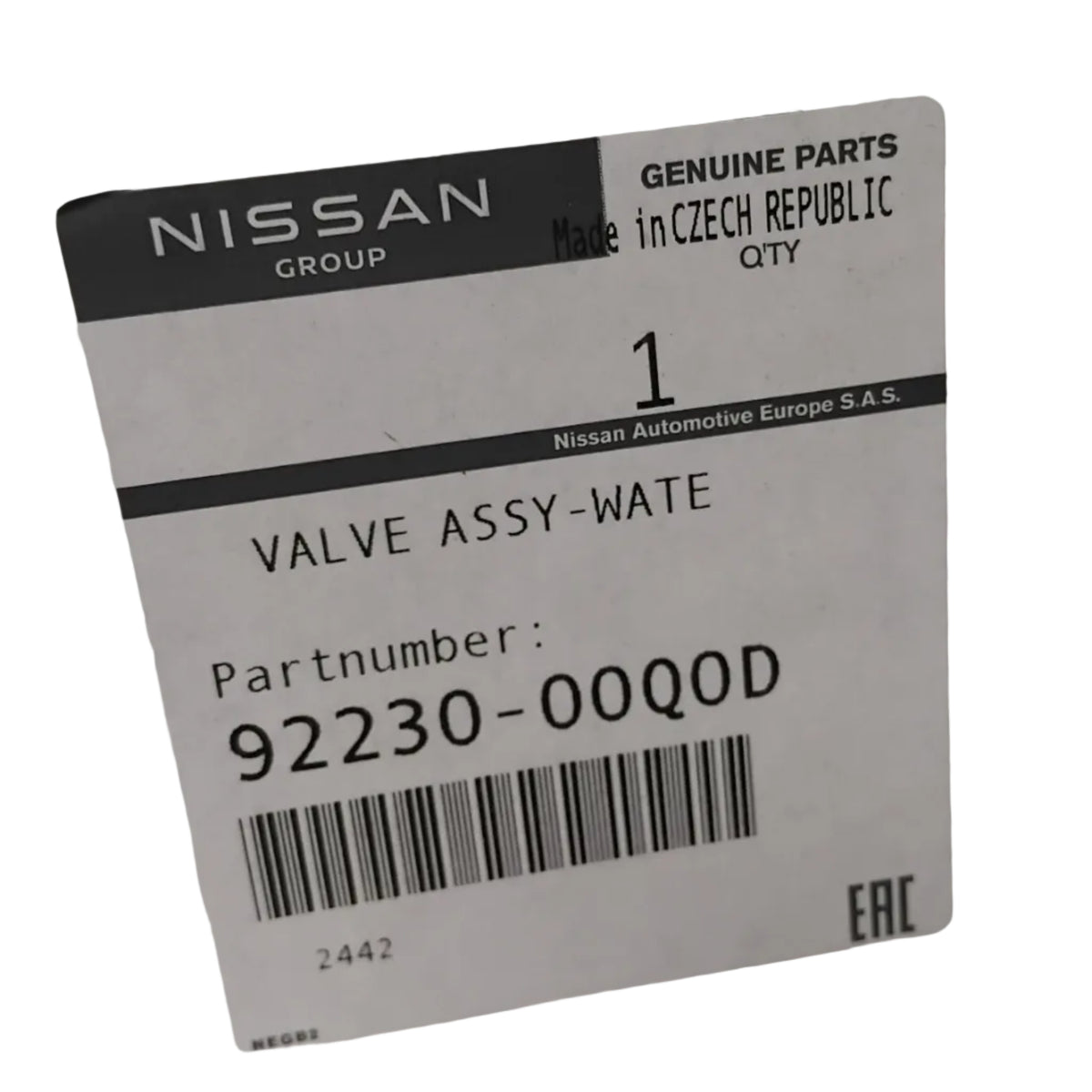 Genuine Nissan Valve Assy-Water | 9223000Q0D