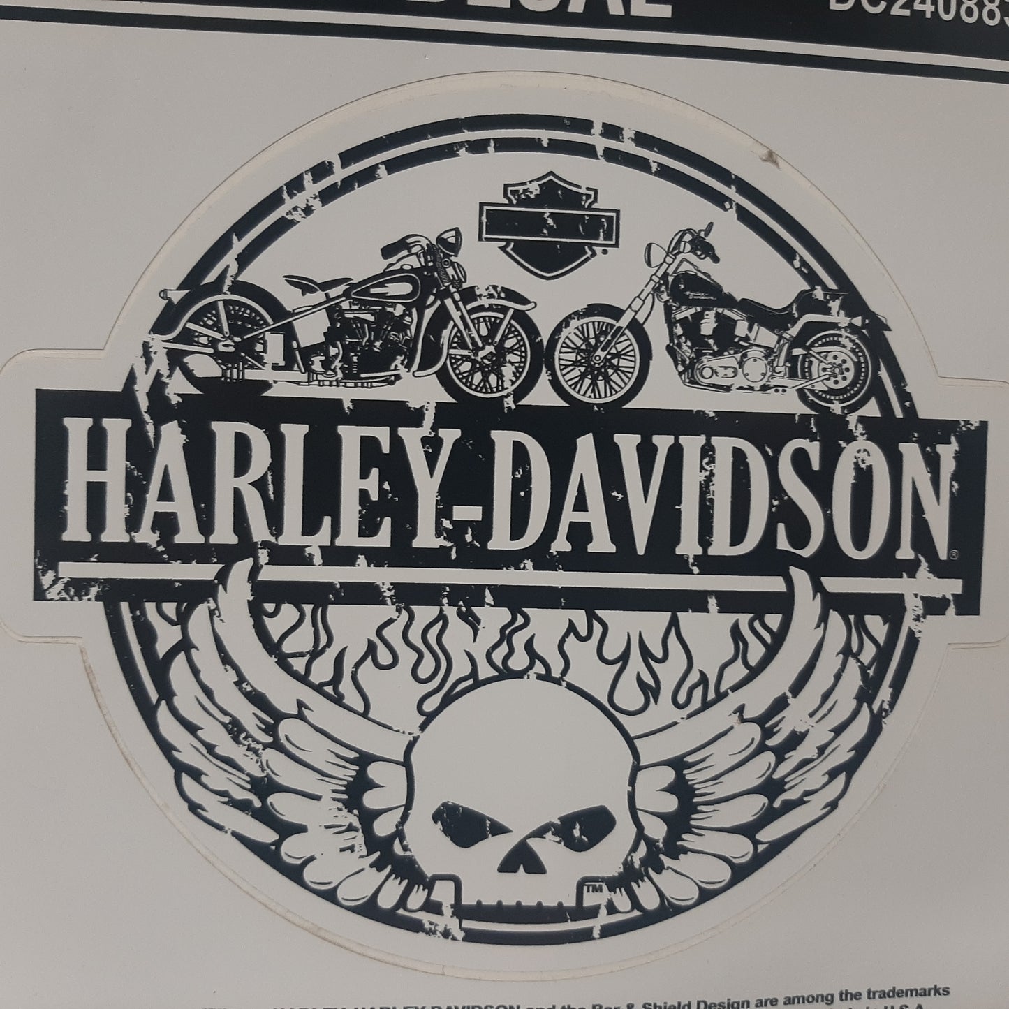 Genuine Harley Davidson Winged Skull Sticker | DC240883