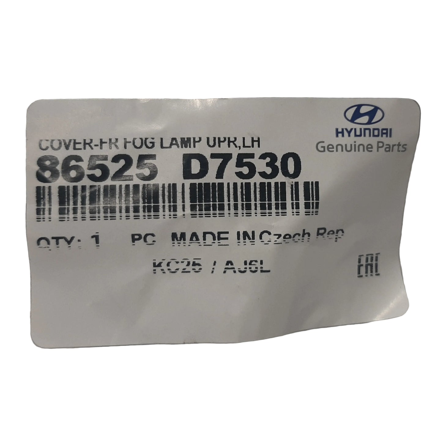 Genuine Hyundai Cover-Front Fog Lamp Up | 86525D7530