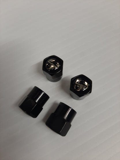 Abarth Black Valve Caps | TMC166