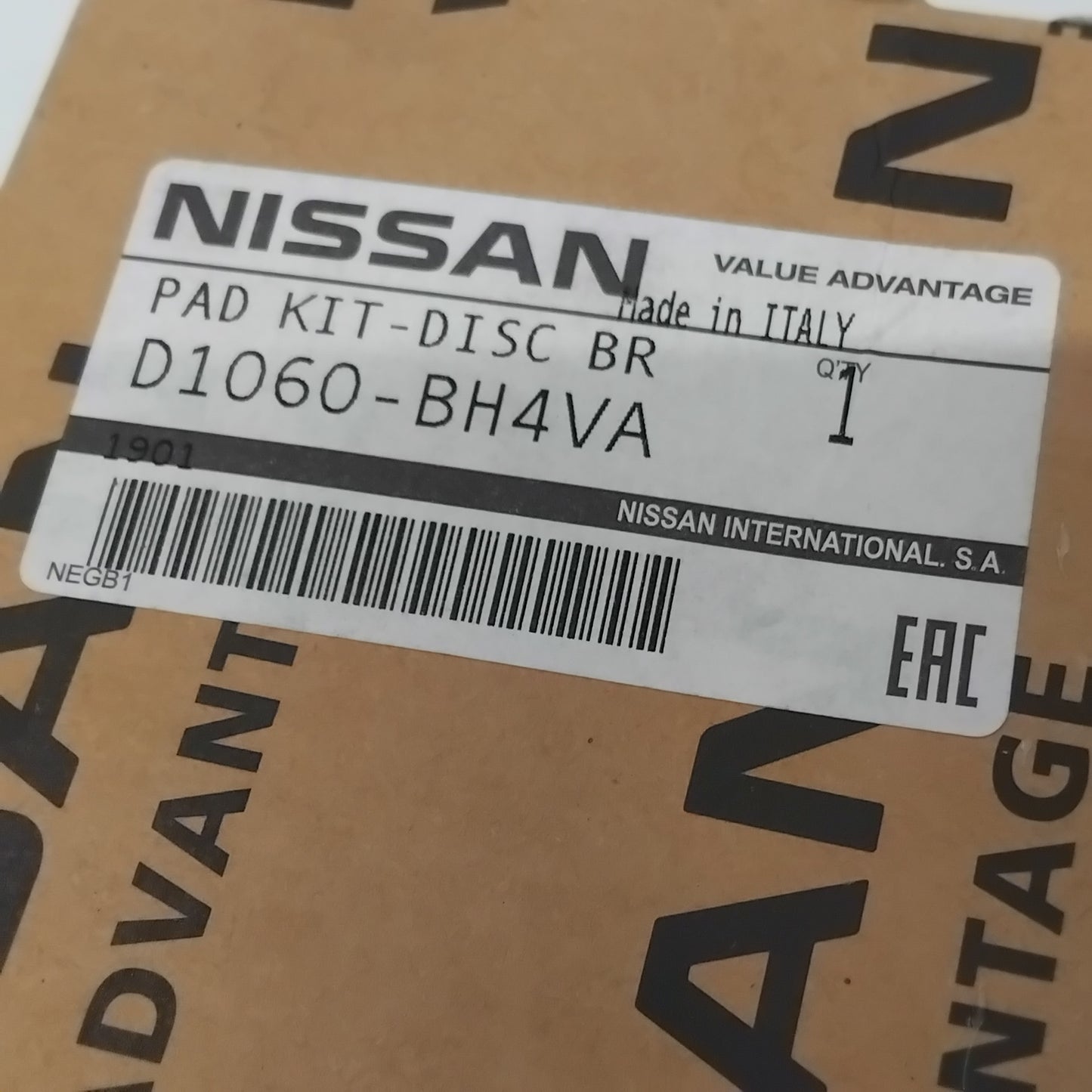 Genuine Nissan Pad Kit-Disc Br | D1060BH4VA