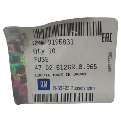 Genuine Vauxhall Fuse Insert (80A) | 9195831