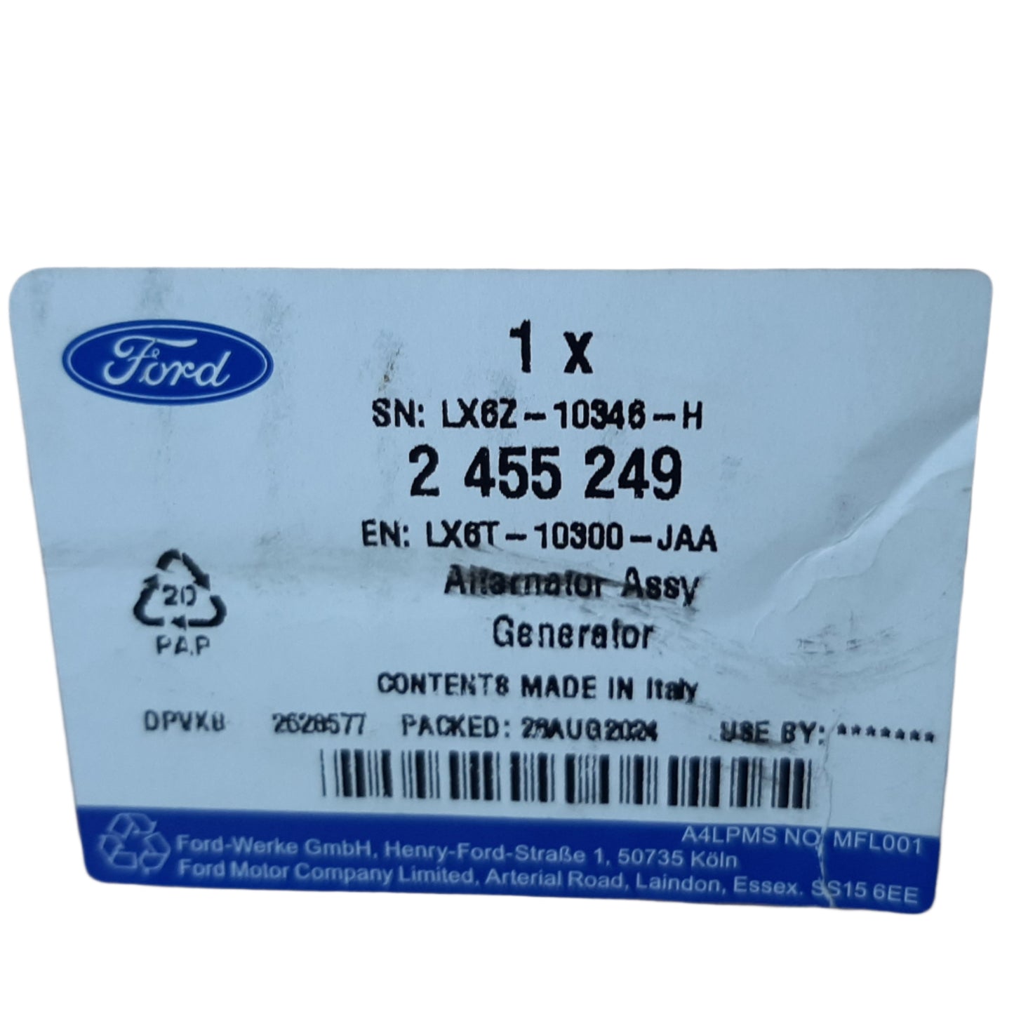 Genuine Ford Alternator Assy | 2455249