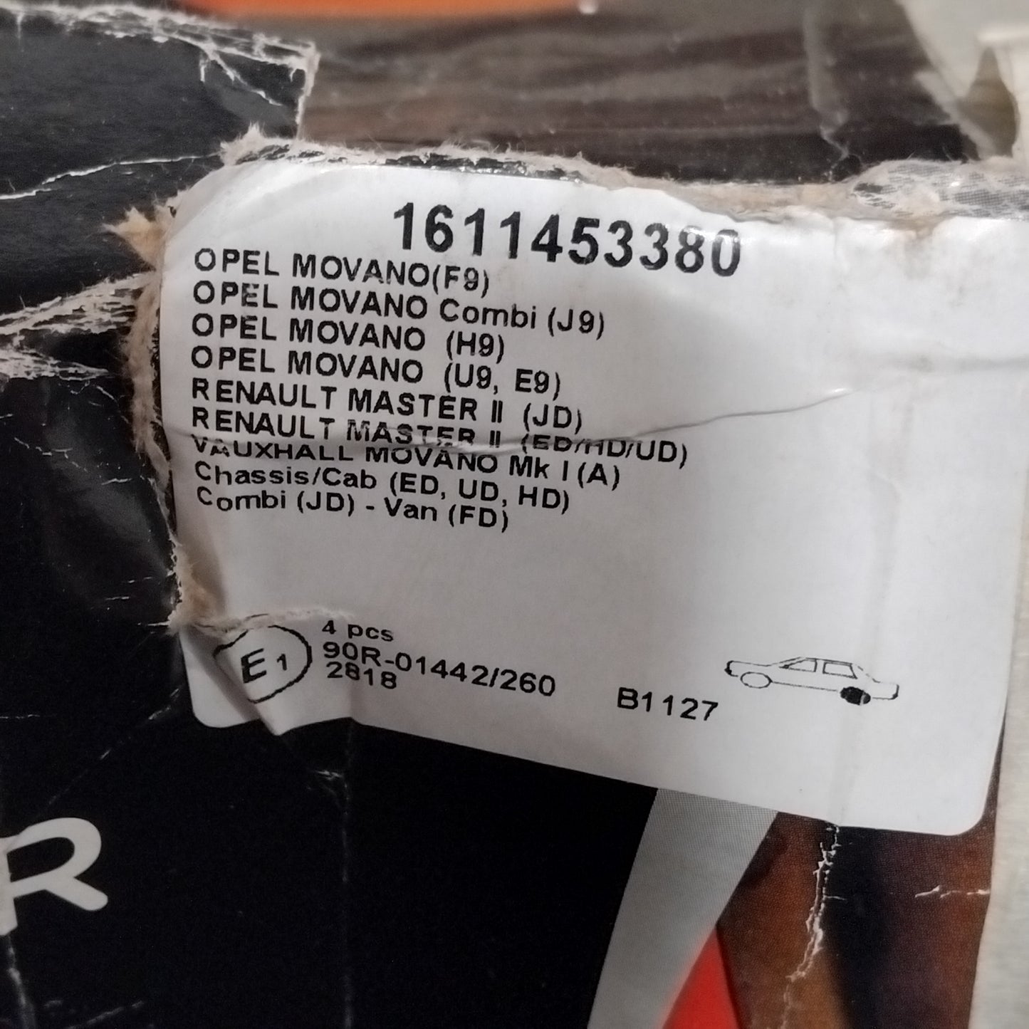 Genuine Peugeot E:Rr Brake Kit | 1611453380