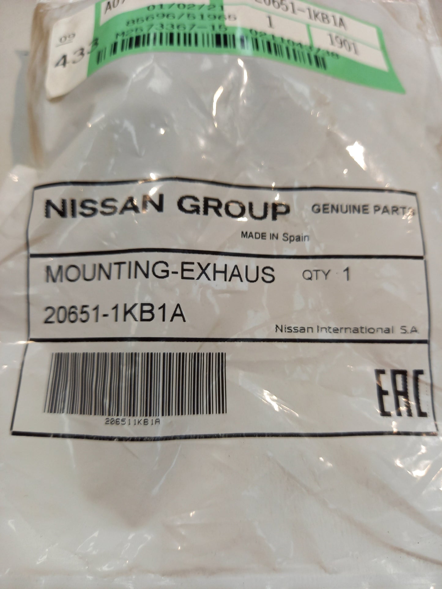 Genuine Nissan Mounting-Exhaus | 206511KB1A