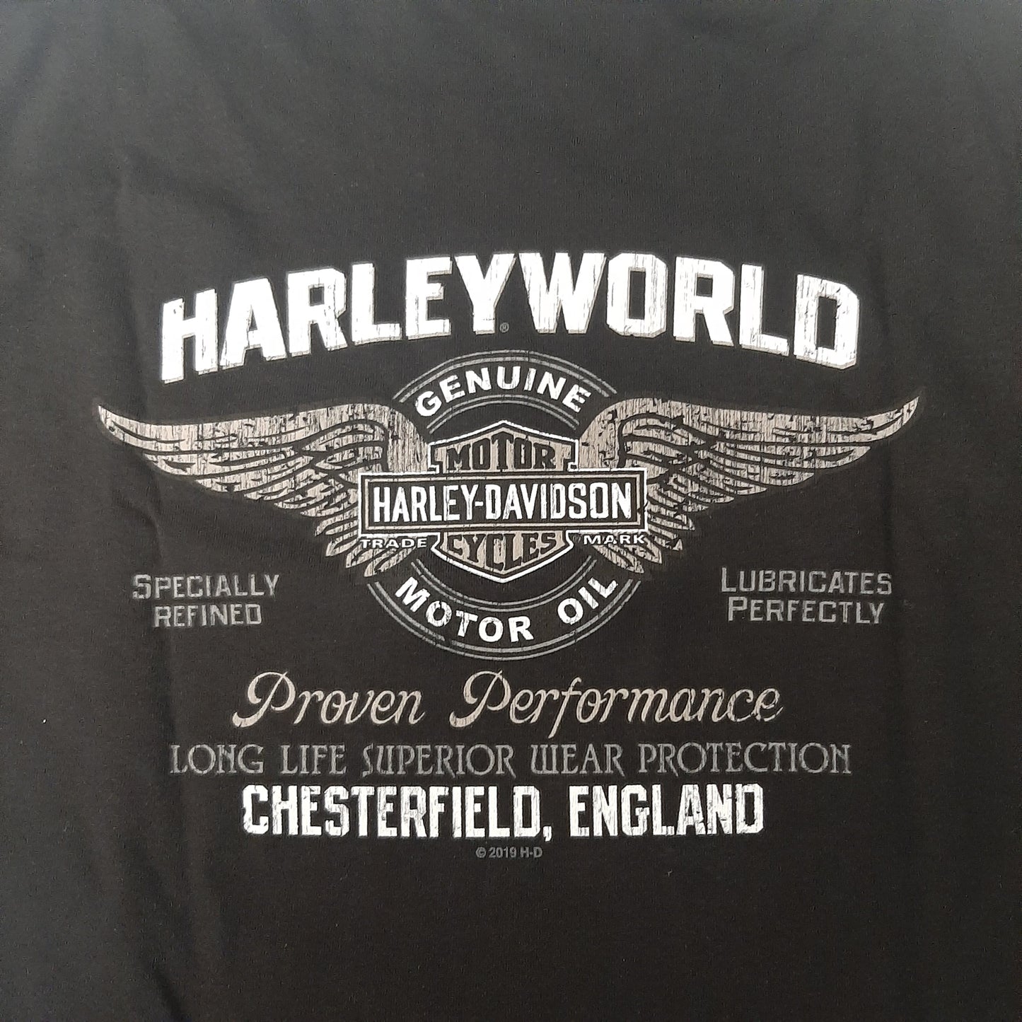 Genuine Harley Davidson Distressed Upwing Hd Tee Md | R0033444