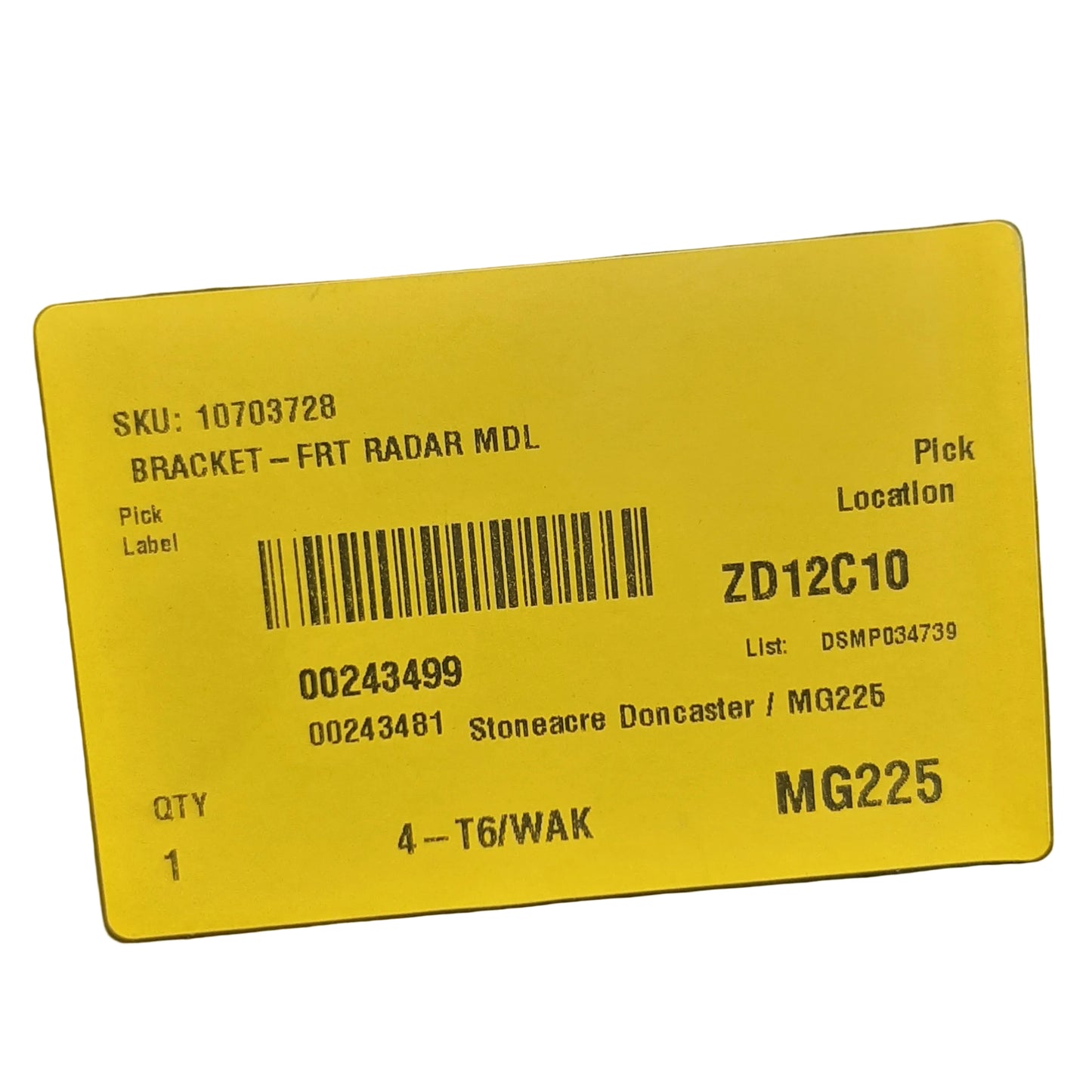 Genuine MG Bracket-Front Radar Mdl | 10703728