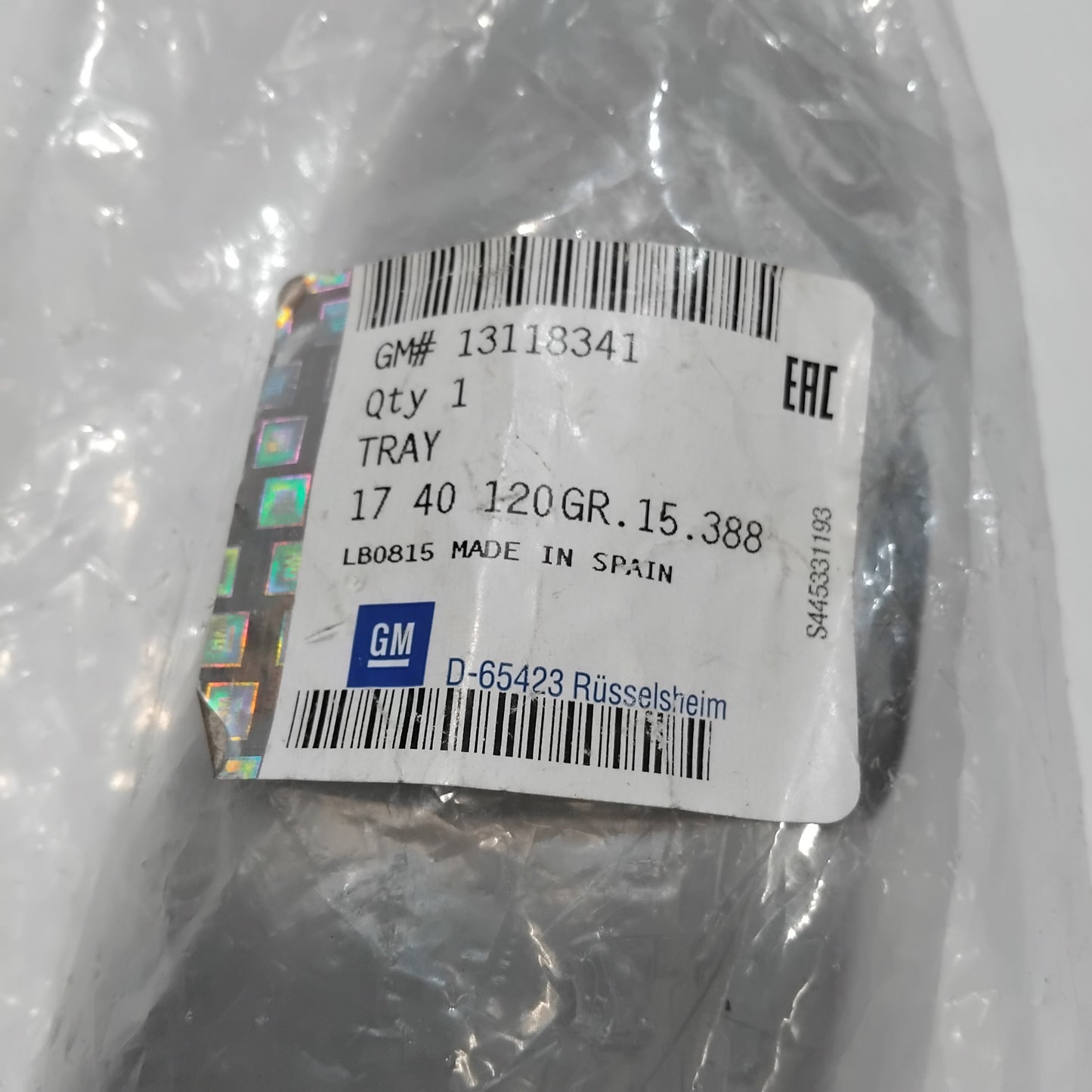 Genuine Vauxhall Tray, Storage | 13118341