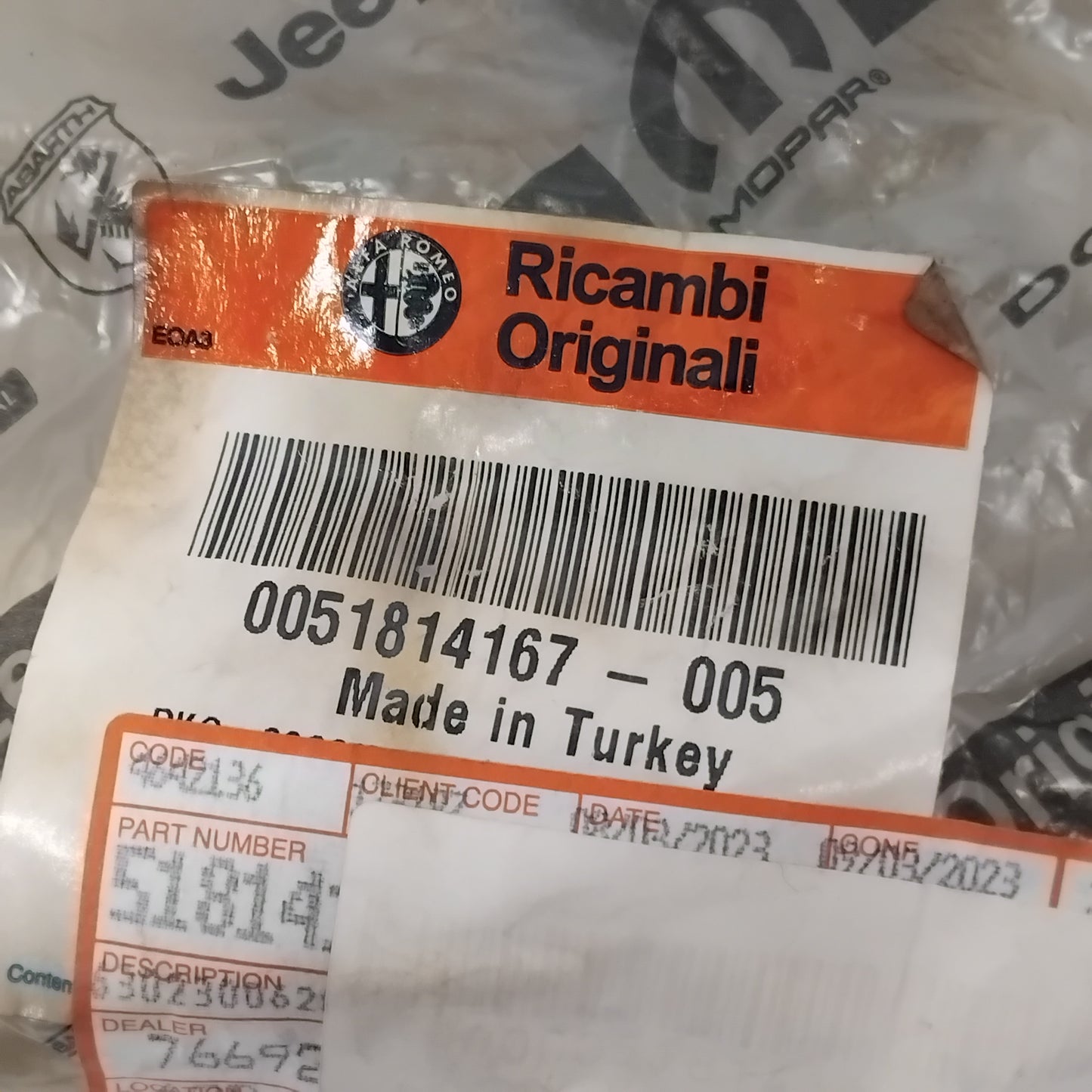 Genuine Silencer Rear Bracket Pad - Fiat 500X  | 51814167