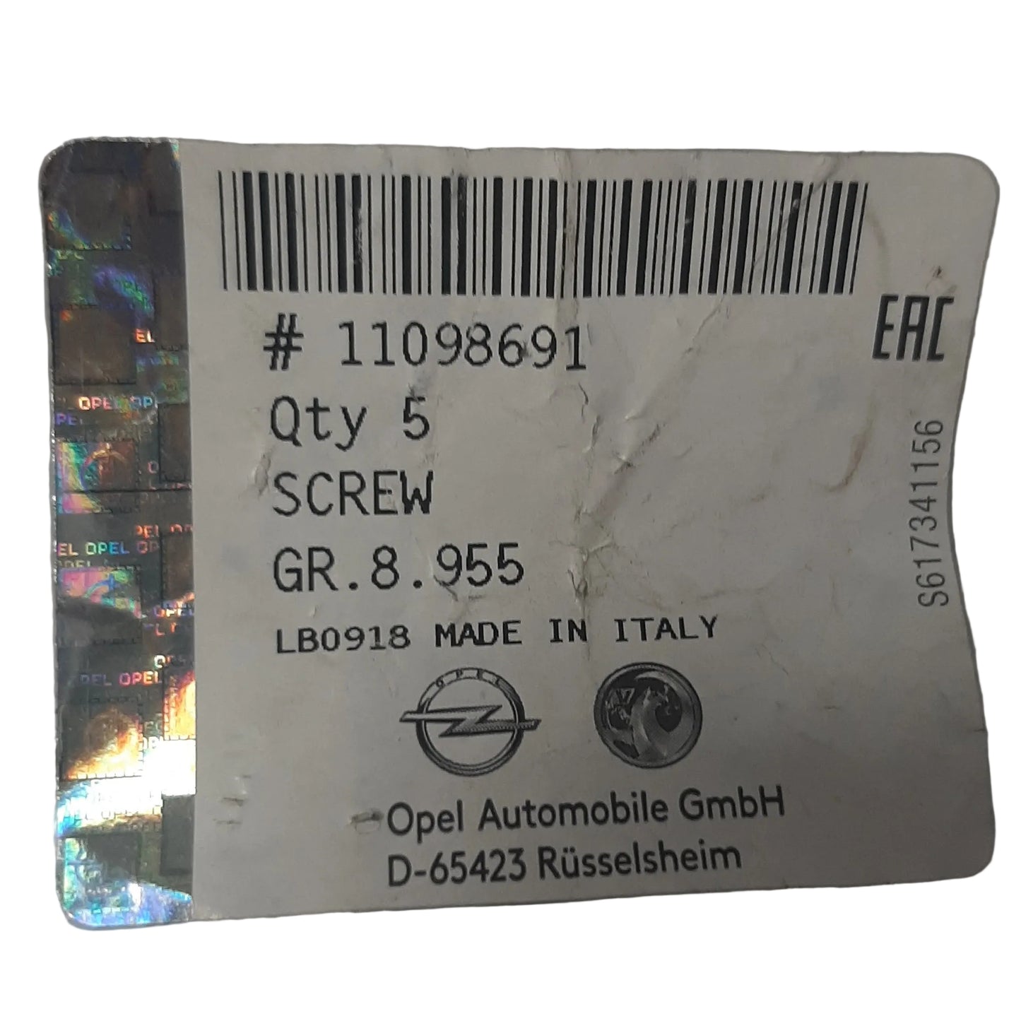 Genuine Vauxhall Screw | 11098691