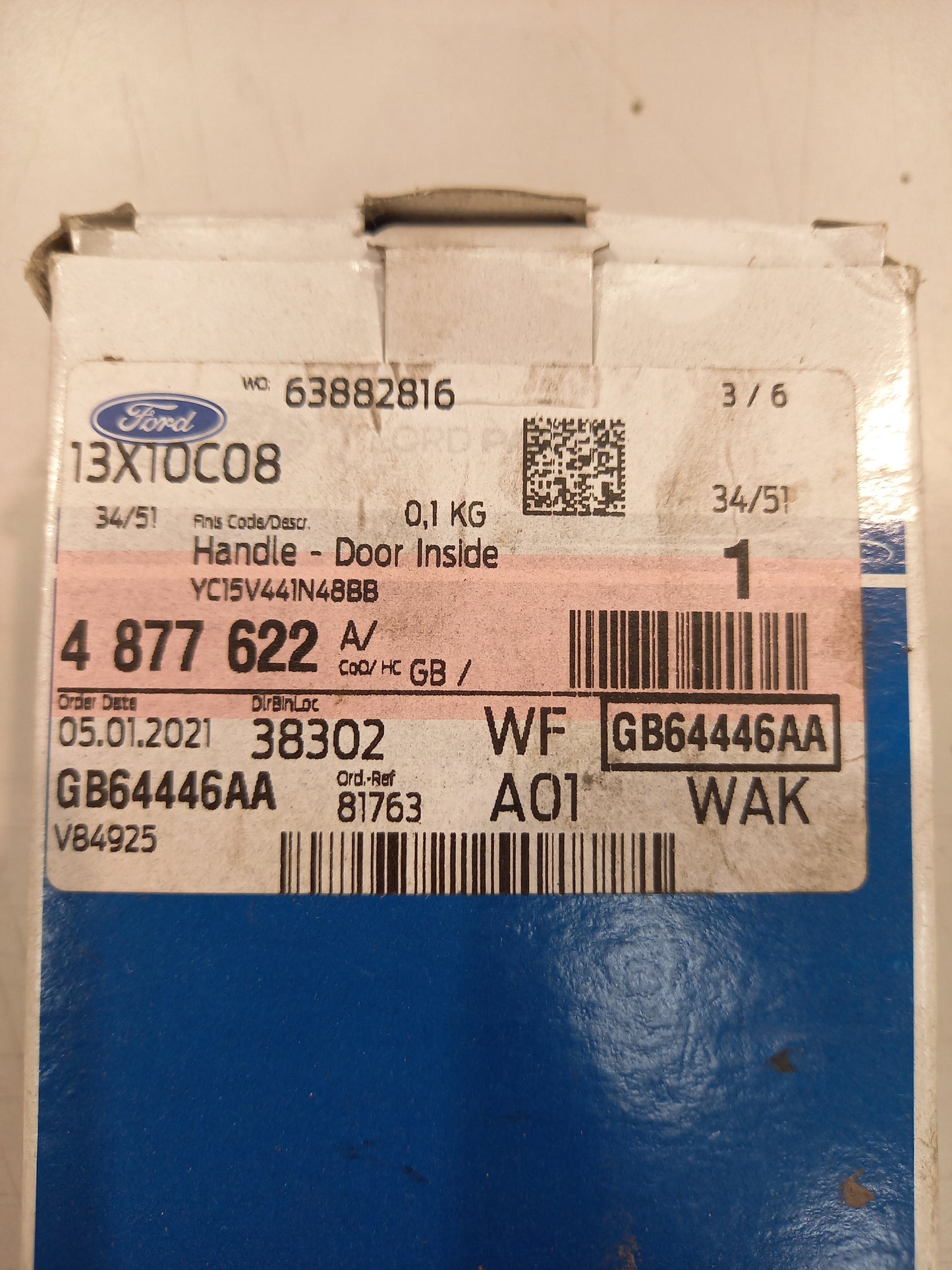 Genuine Ford Handle - Door Inside | 4877622