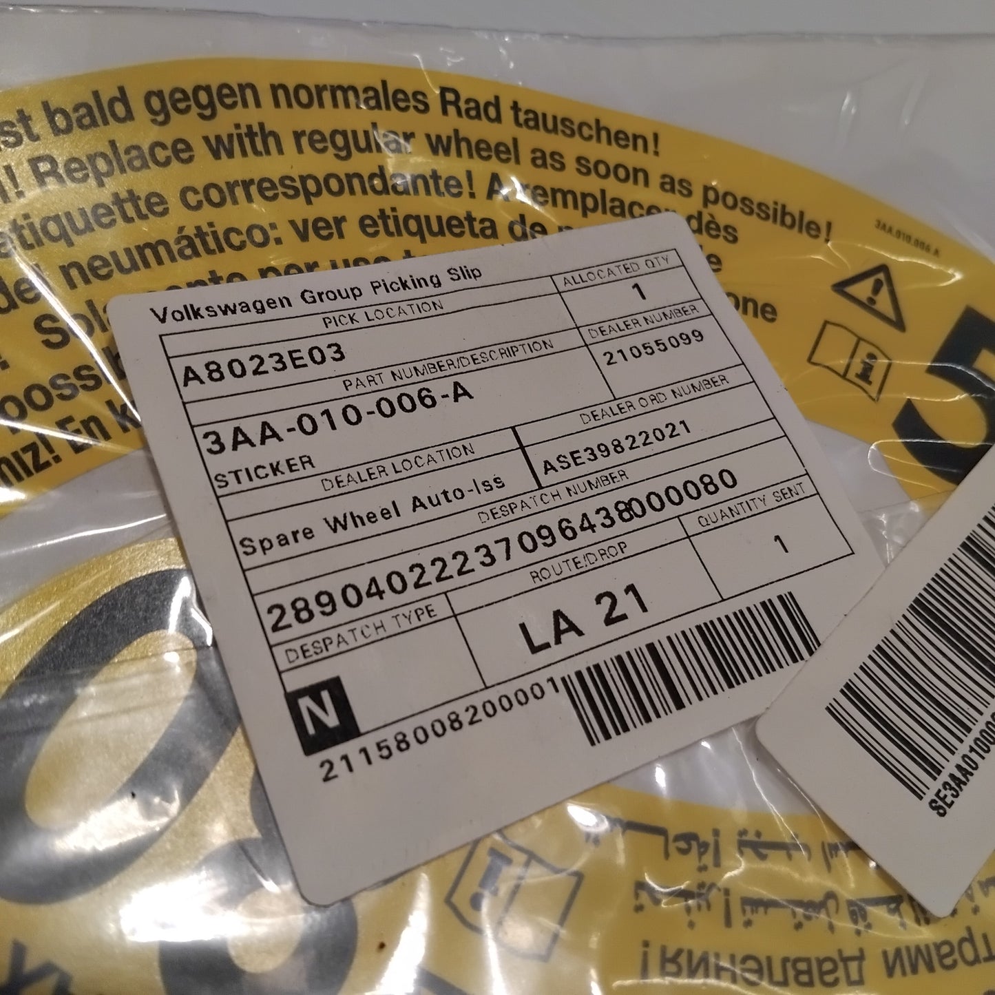 Genuine SEAT Sticker | 3AA010006A