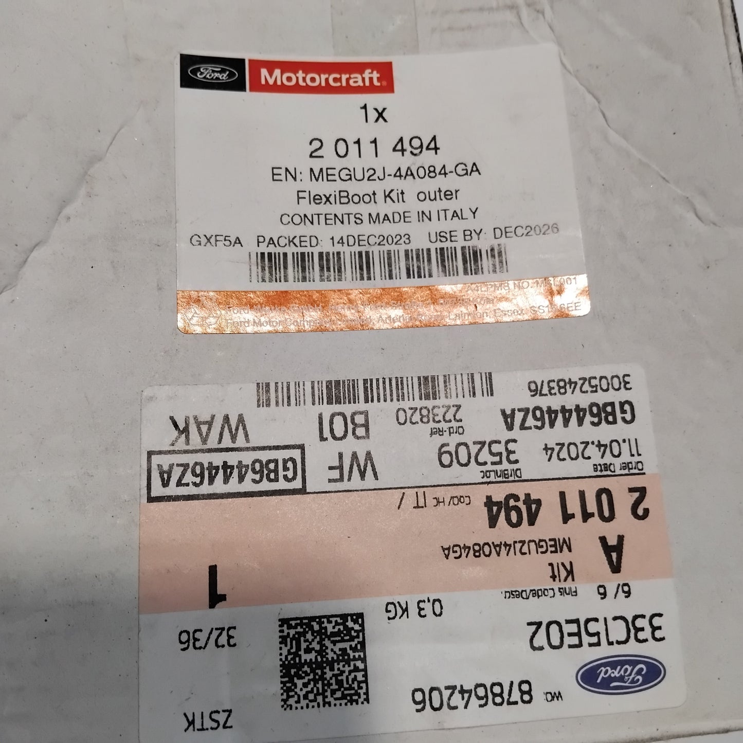 Genuine Front Flexiboot Kit - Ford B-Max 2012-2017 | 2011494