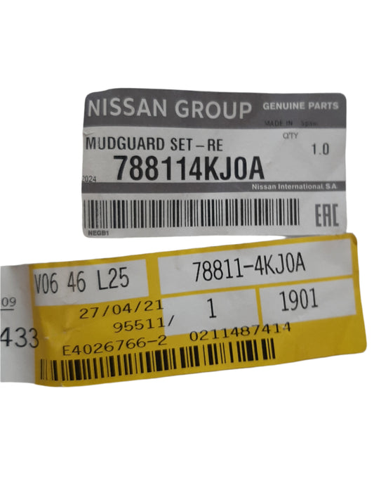 Genuine Nissan Mudguard Set-Re | 788114KJ0A