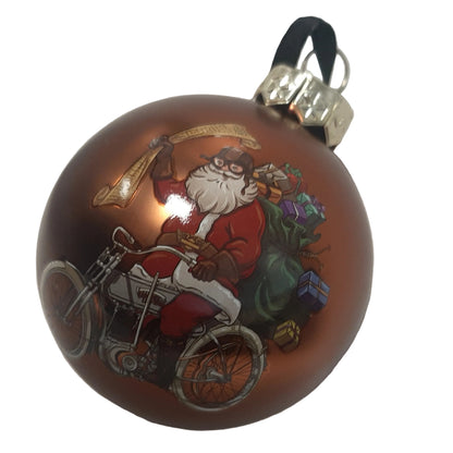 Genuine Harley Davidson Santa Christmas Ball Ornament  | HDX99194