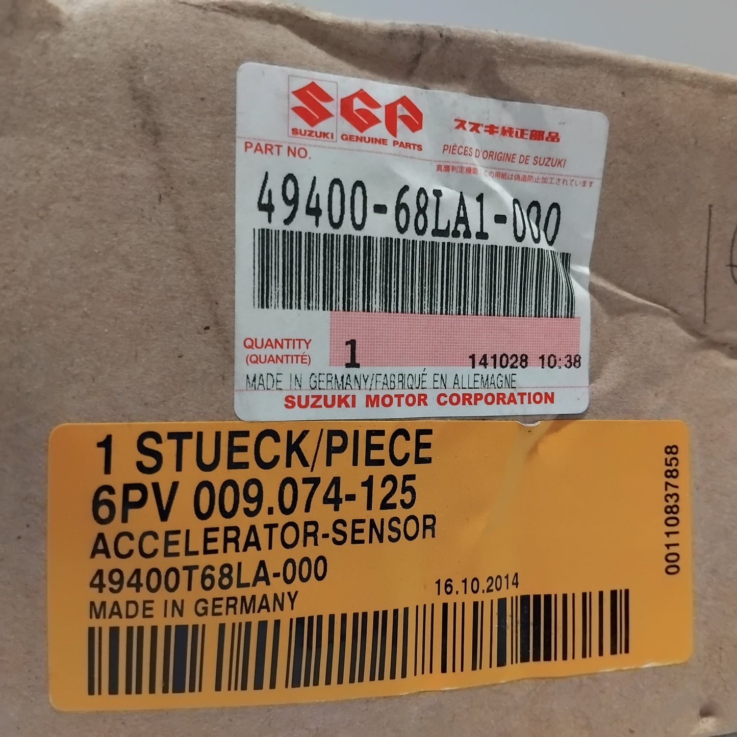 Genuine Suzuki Pedal,Accelerator Azg4 | 49400-68LA1-000