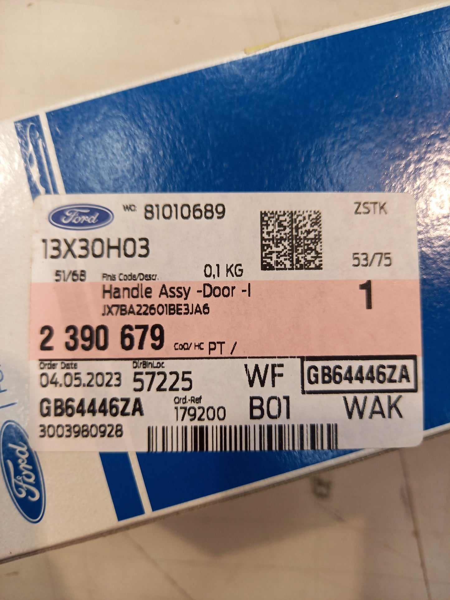Genuine Ford Handle Assy - Door - Inner | 2390679