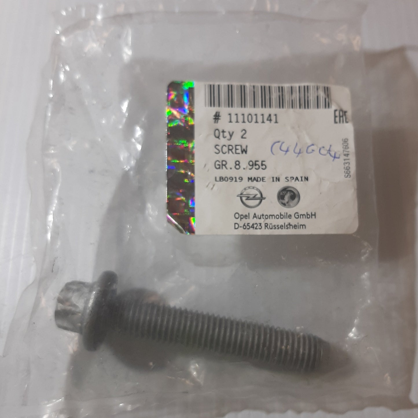 Genuine Vauxhall Screw | 11101141
