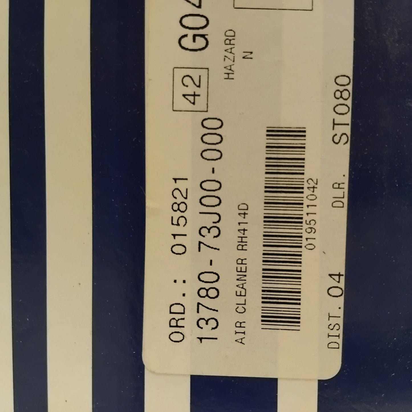 Genuine Suzuki Element | 13780-73J00-000