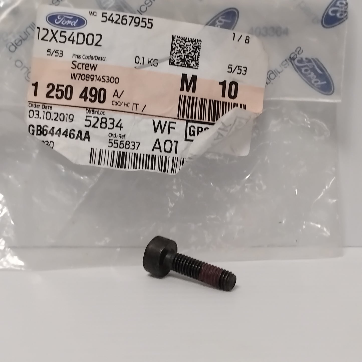 1x Genuine M6 X 22MM Transmission Case Screw - Ford Ecosport 2013-2023 | 1250490