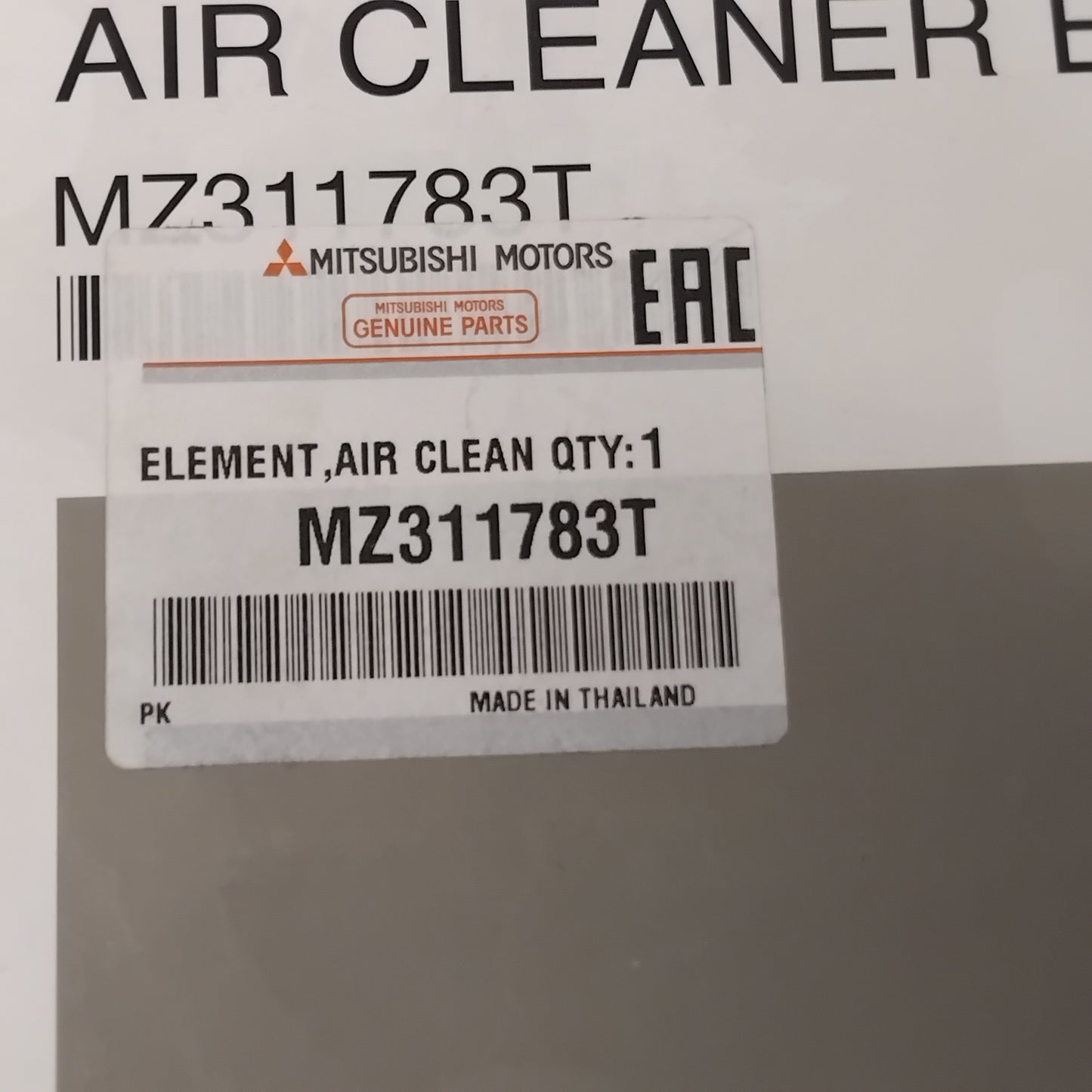 Genuine Mitsubishi Element,Air Cleaner | MZ311783T
