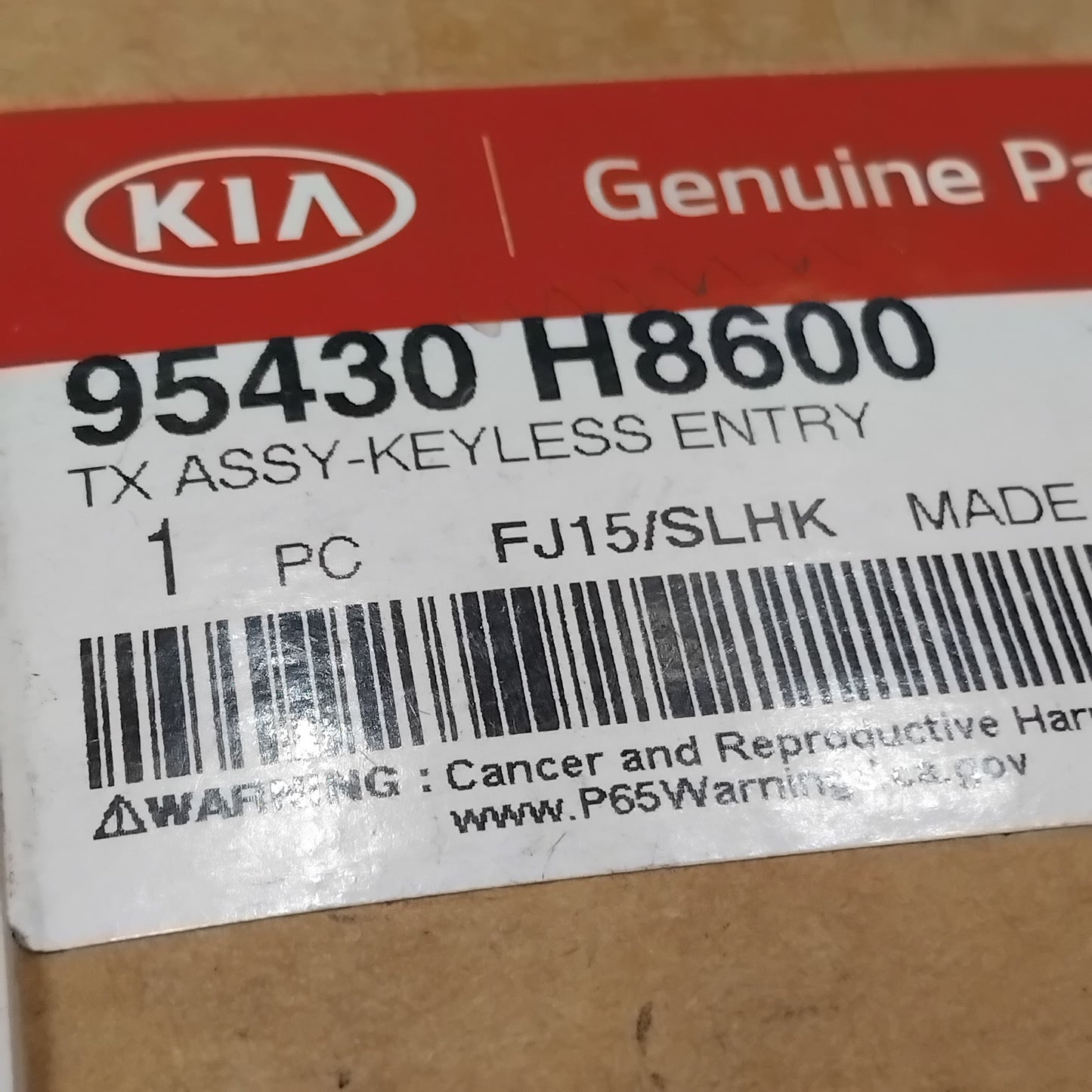 Genuine Keyless Entry Key Fob - Kia Rio / Stonic 2016- RHD | 95430H8600