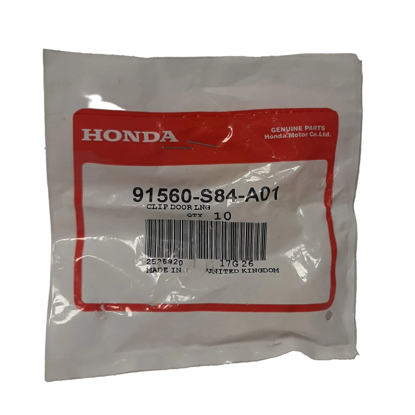 Genuine Honda Clip, Door Lining (Natural) | 91560S84A01