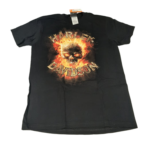Genuine Harley Davidson S Skull Fire Robin Hood Men's T-shirt - Small | R0023713