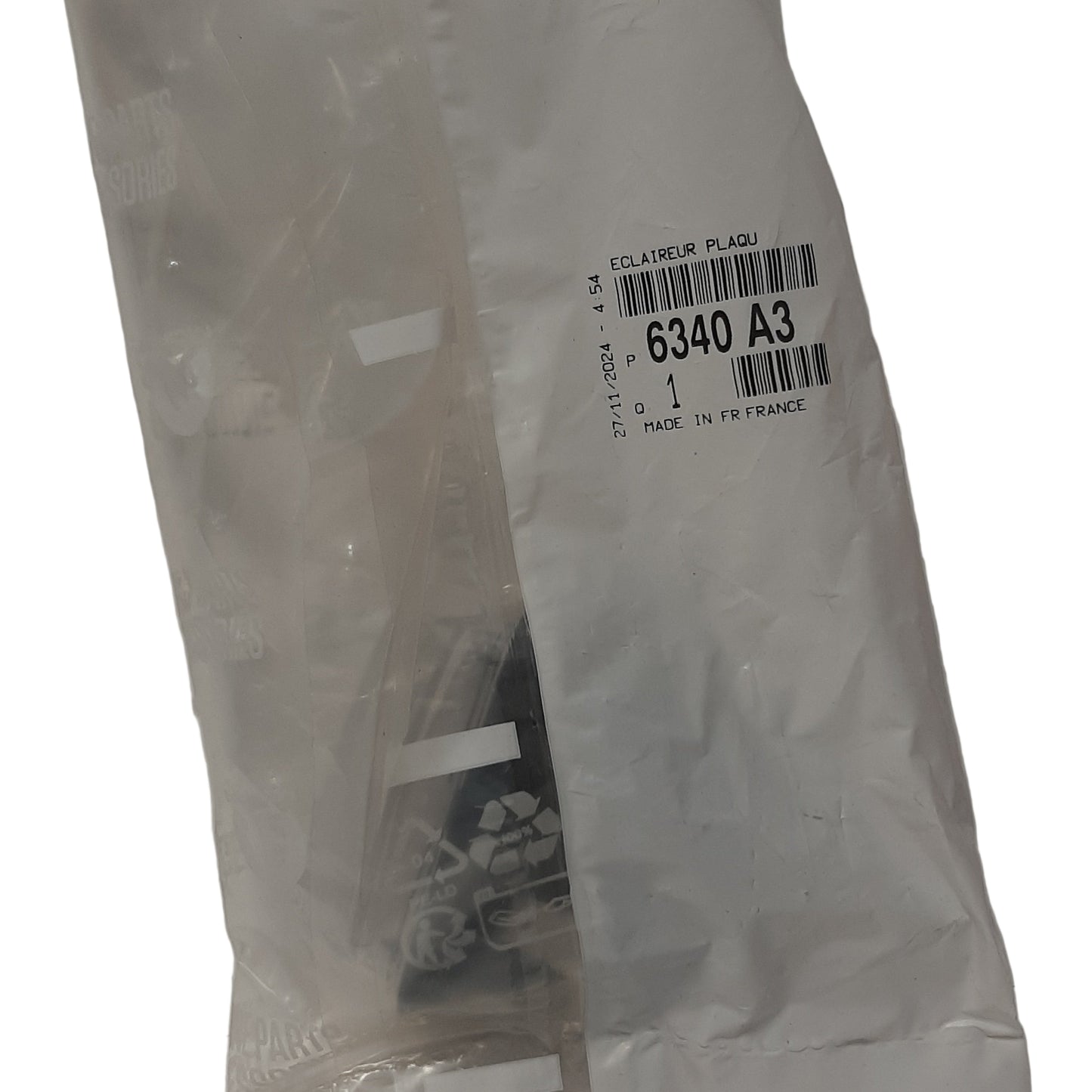 Genuine Peugeot License Plate Lamp | 6340A3