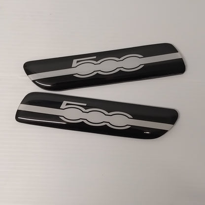 Genuine Black and White Side Wing Badge - Fiat 500 | 50901683