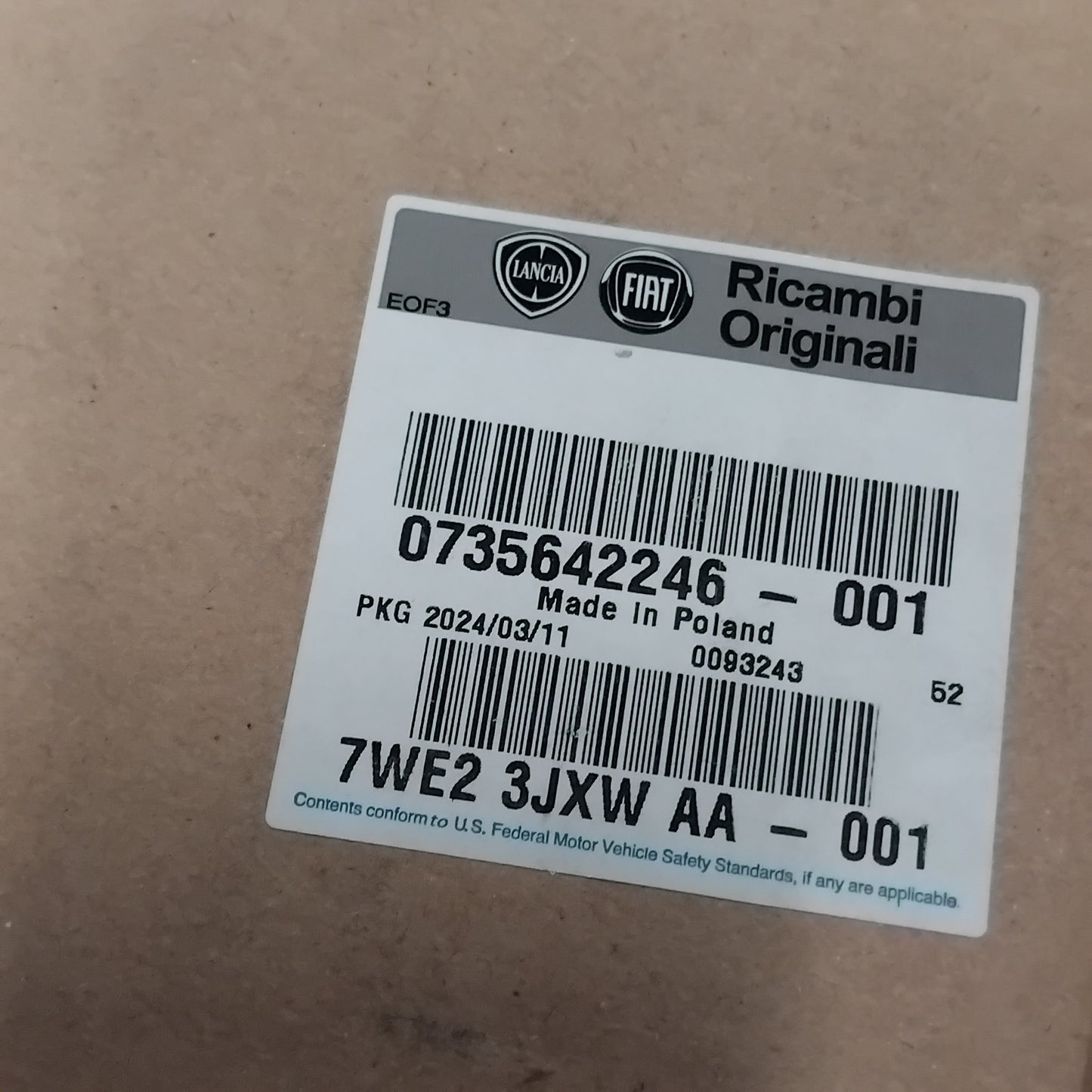 Genuine Right Fog Lamp Tim - Fiat 500 GT 2015-Onwards | 735642246