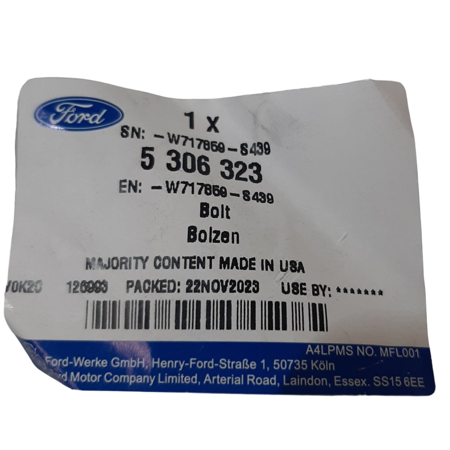 Genuine Ford Bolt | 5306323