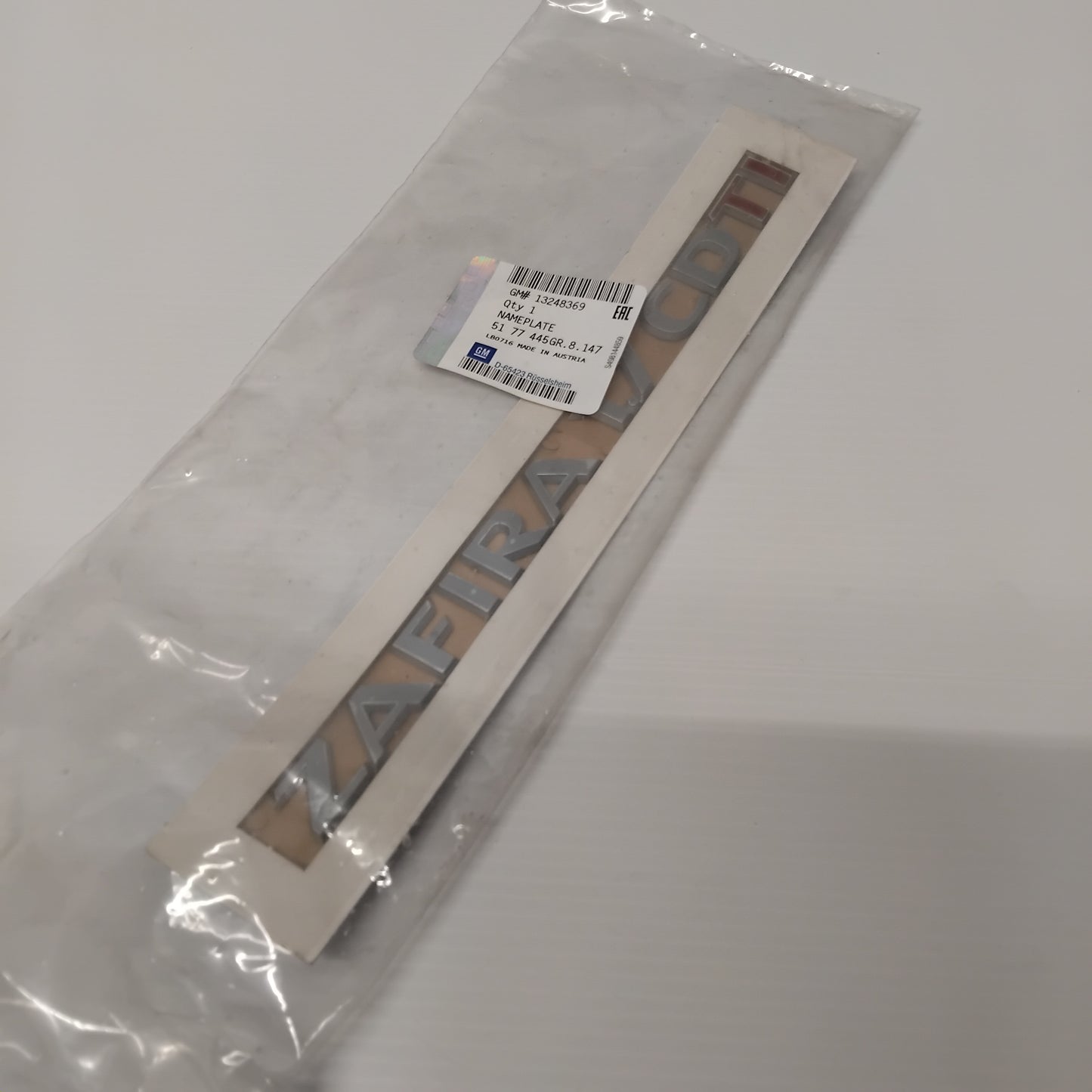 Genuine Rear Bumper Badge - Vauxhall Zafira B 1.7 CDTI | 13248369