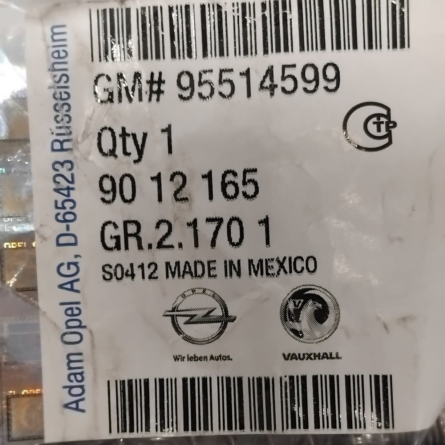 Genuine Vauxhall Repair Kit | 95514599