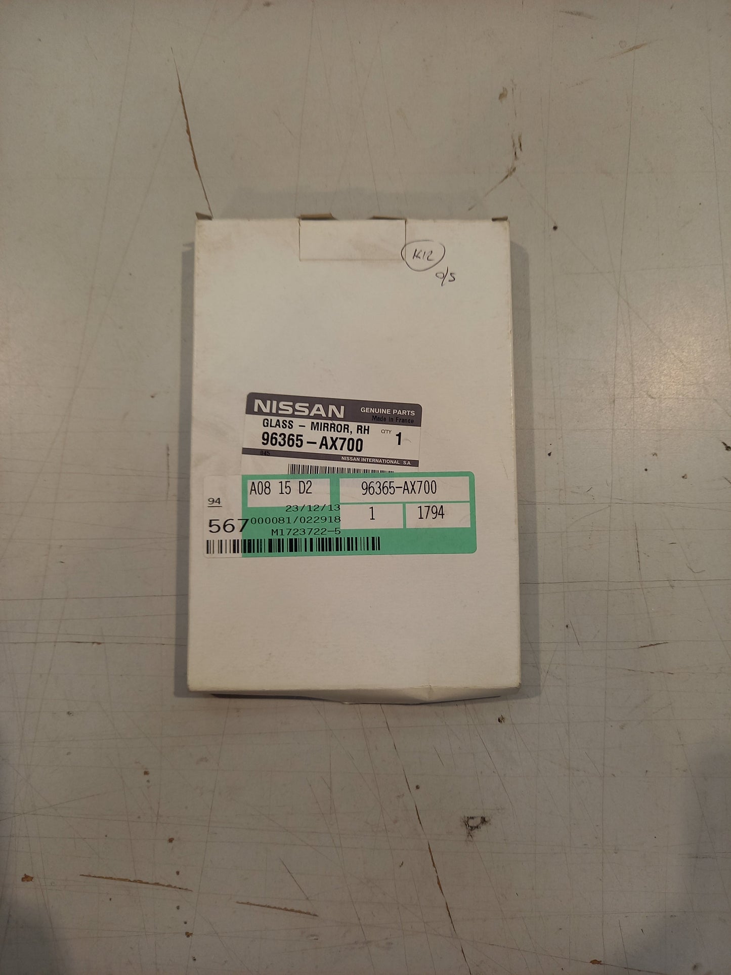 Genuine Nissan Glass-Mirror,Rh | 96365AX700