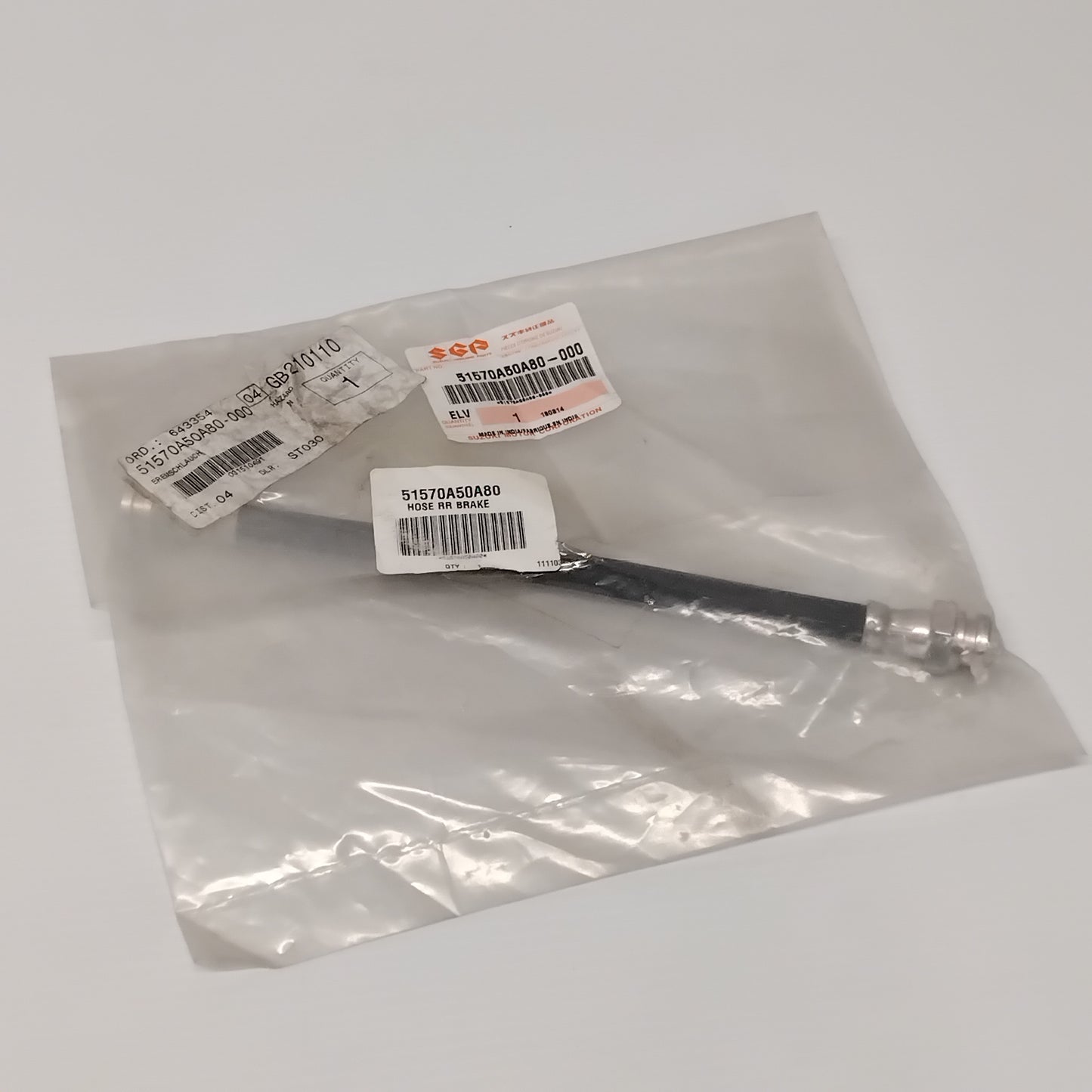 Genuine Suzuki Hose Rear Bk Flexible | 51570A50A80-000