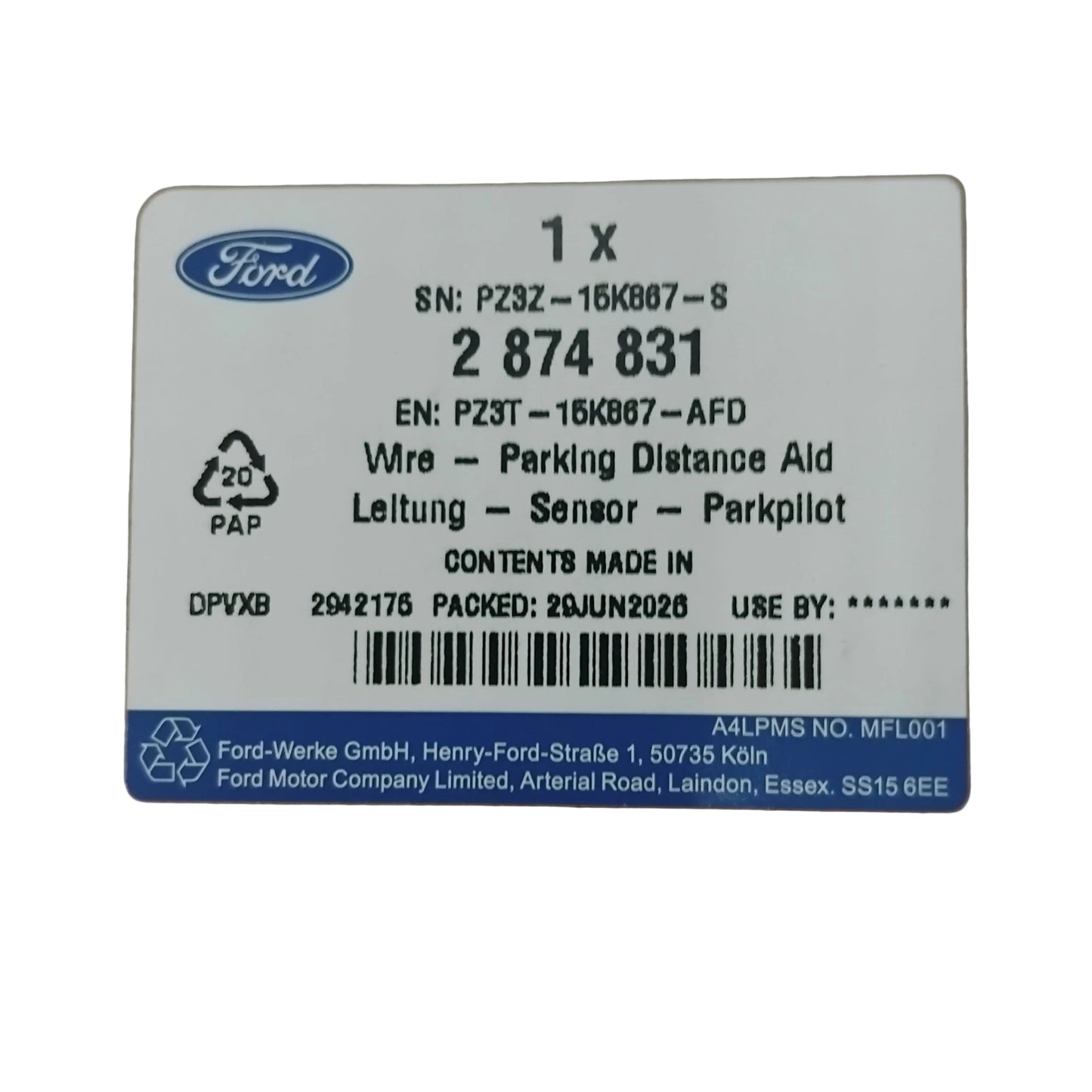 Genuine Ford Wire - Parking Distance Aid Sensor | 2874831